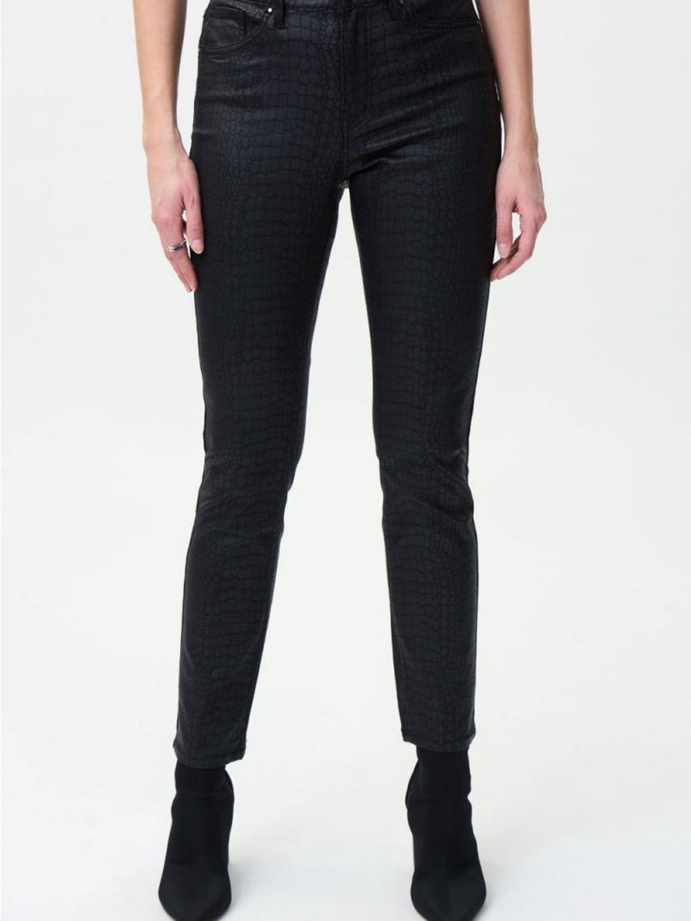 Joseph Ribkoff Sheen Black Denim Style Pants